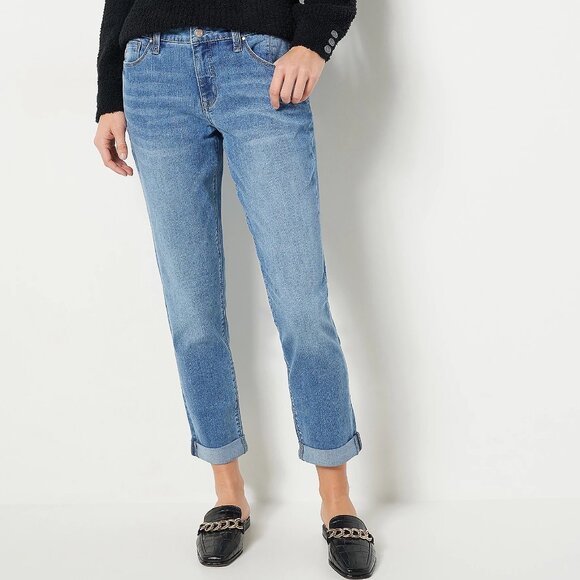 Laurie Felt Medium Wash Classic Boyfriend Jeans - Picture 1 of 8